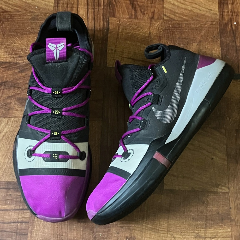 Nike KOBE AD Exodus 2018 LA LAKERS  Purple Black Mamba Grey AV3555-002 Sz 13 - Picture 12 of 16
